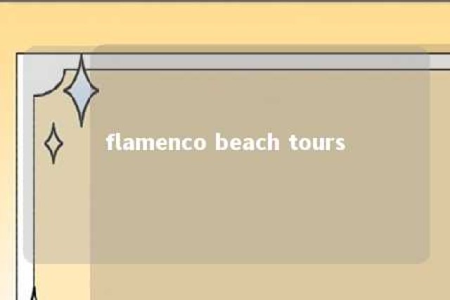 flamenco beach tours 